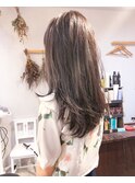 【Marl】ラベンダーブラウンカラーのふんわりセミロング♪