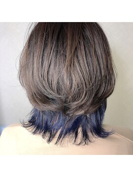 テクライズ 豊橋店(TECHRISE) ☆ウルフカット×インナーネイビーカラー☆