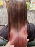 ピンクバレイヤージュ 髪質改善