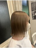 #外ハネボブ#ベージュカラー