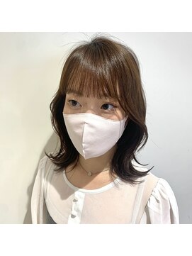 ネオリーブエクラ 上野御徒町店(Neolive eclat) 韓国風レイヤーカットココアベージュ