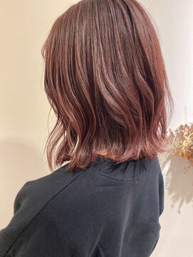 ジャム(Jam) 切りっぱなしボブ×春色モーブピンクカラー★中村大輔