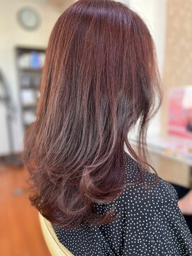 アークスヘアー 大人可愛いレイヤーカットラベンダーベージュブリーチなし透明感