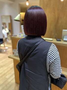 ジェノ(JENO by apish) ストレートパーマで作るプツッとボブ！