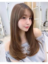 アフロートリノ(AFLOAT Leino) 大人可愛い韓国ヘア レイヤーカット パッツンシースルーバング