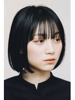 ボタニカ(Botanica)&nbsp;大人お洒落切りっぱなしボブ黒髪ボブシースルバング