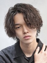 レタッチバイフィフス(RETOUCH by fifth) ツイストスパイラルパーマセンターパートメンズマッシュウルフ