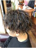ツイストスパイラルパーマ×ハイライト