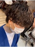 波巻きパーマツイストスパイラルパーマメンズマッシュパーマ