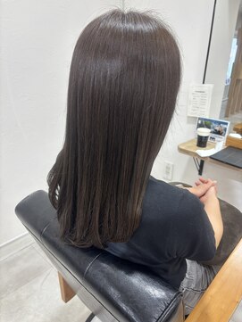 クラン(Chlan) 美髪ストレートロングアッシュブラウン