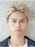 渋谷メンズハイトーンスパイキーショートミルクティーベージュ
