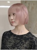 タッセルボブブリーチブロンドペールピンクミルクティーベージュ