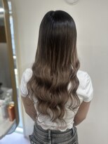 ガルボヘアー 心斎橋店(garbohair)&nbsp;プルエクステ心斎橋エクステグラデーションアッシュカラー