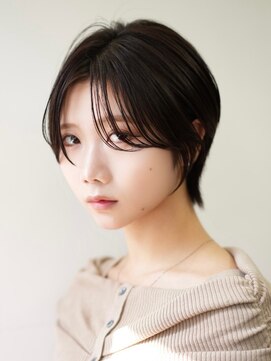 ソワネ 表参道(soigne) 青山白髪ぼかしハイライトタッセルボブミルクティーベージュ30代