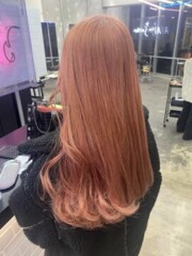 マジコ 下北沢本店(Magico) ピンクベージュ/ダブルカラー/シンプルストレート/髪質改善/原宿