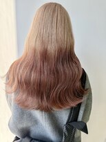 ロックス バイ マグ 松本(rocks BY MAG)&nbsp;ハイトーンカラーミルクティーベージュロングヘアデザインカラー