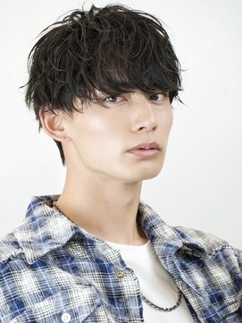 エイド 本店(aid) ソフトツイストスパイラルパーマ無造作マッシュショートレイヤー