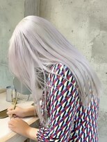 プネル(punel)&nbsp;ホワイトシルバー　 ペールラベンダー/ロング/ケアブリーチ２回