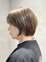 エンクス(enx)&nbsp;ミルクティーブロンド/ダークブルー/デジタルパーマ/鶴ヶ峰SK59