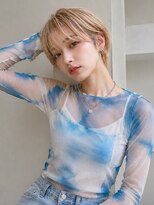 アーティカル 福岡天神(ARTICAL) ハイトーン ベージュ マッシュショート シースルーバング 20代