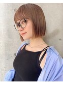 ☆春日☆縮毛矯正ミルクブラウンダウンバングダークパープル61