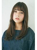 大人かわいいぱっつん前髪ココアブラウン　[新宿三丁目]
