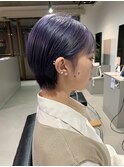 #ショートヘア #ブリーチカラー #アメジスト