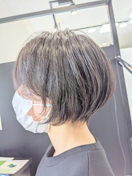 ジエクト 本店(The Ect) 丸みショート×ダークブラウン×セット楽ちんヘアスタイル