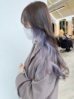 ロンドワン 三宮元町(Lond one)&nbsp;ハイトーン×ダブルカラー×グレーベージュ☆レイヤーロング