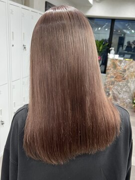 ツキ 横浜店(tuki) ミルクティーベージュダブルカラーケアブリーチインナーカラー