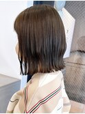 say.原田美千留 ボブ 韓国ボブ アッシュオリーブ グレーベージュ