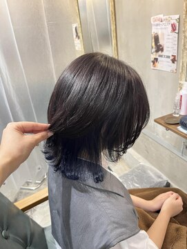 ルフレ 新宿本店2nd(Reflet) ウルフカット/黒髪