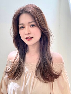 ミズチャーム(Ms.CHARM) 韓国女神ヘア/オリーブグレージュ/レイヤーカット/前髪カタログ