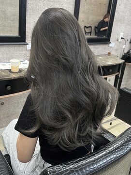 ラフヘアデザイン(Raf hair design) バレイヤージュコントラストハイライトインナーカラーボブ