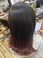 デビュー ヘアーメイク&nbsp;黒髪/ボブルフ/ネビージュ/小顔/ワンレン/宜野湾/髪質改善/前髪