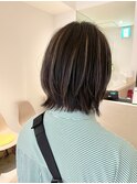 【CROP】ハイライト×白髪ぼかし×外ハネボブ