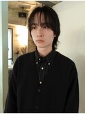 メンズボブウルフメンズミディアムレイヤーカットメンズウルフ