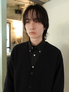 ノラジャーニー(NORA Journey) メンズボブウルフメンズミディアムレイヤーカットメンズウルフ