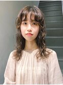20代30代40代くせ毛風パーマ丸みショート小顔カット抜け感
