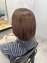 クラン 岡本(Chlan)&nbsp;艶カラーワンレンボブ　ブラウンベージュ