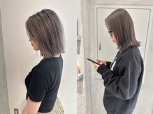 ヨーク(YOKE)の雰囲気（ボブレイヤーカット顔周り酸性ストレートダブルカラー縮毛矯正）