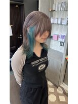 ジルバイジゼル(JILL by GiseL) greige × mint green　　wolf cut