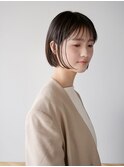 ミニボブ/内巻きワンカール/オン眉ショート