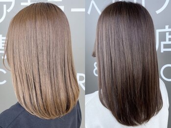 アンドカラー イオンタウン鈴鹿店(& COLOR)の写真/《女性スタッフのみ》豊富なカラーバリエーション×高品質ケアで叶える、艶めく大人の白髪染め。