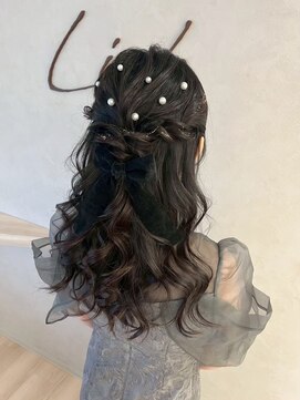 リンク(Link) ハーフアップアレンジ/ゆるふわアレンジ/結婚式ヘア