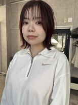 サクラ 岐阜(SAKURA) 切りっぱなしボブ 髪質改善 ワインレッド