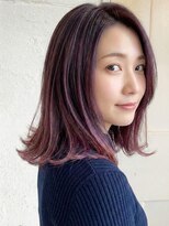 エノア 東京(ENORE)&nbsp;ブリーチ毛にもOK紫ハイライトで魅力髪