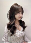 韓国マロンベージュカラーレイヤーカット髪質改善