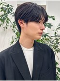 メンズ縮毛矯正黒髪ショート◆夏カラーで爽やか韓国風ヘア