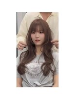 シェノン 近鉄奈良店(CHAINON)&nbsp;ワンホンレイヤー/ミルクティーブロンド/ダークブルー/近鉄奈良